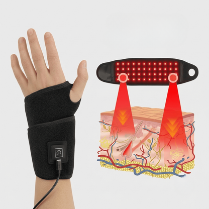 HeizCare Rotlicht-Handgelenkbandage – 660 nm & 850 nm Lichttherapie