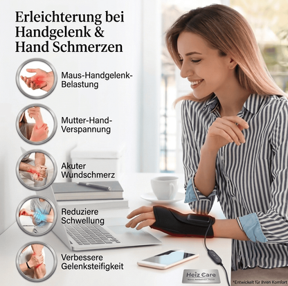 HeizCare Rotlicht-Handgelenkbandage – 660 nm & 850 nm Lichttherapie
